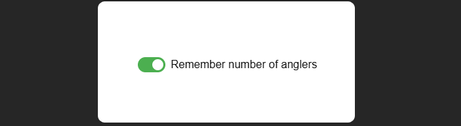Remember the number of anglers