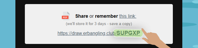 Where to find your unique MatchDraw™ Sheet Reference/ID